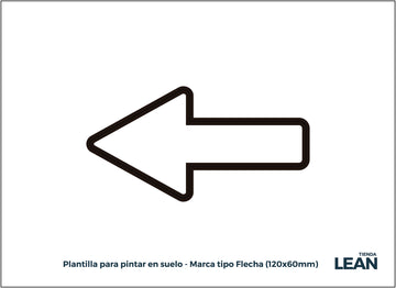 Plantilla para pintar marca de suelo tipo Flecha