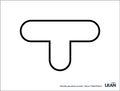 Plantilla para pintar marca de suelo T