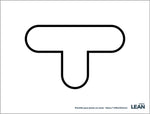 Plantilla para pintar marca de suelo T