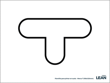 Plantilla para pintar marca de suelo T