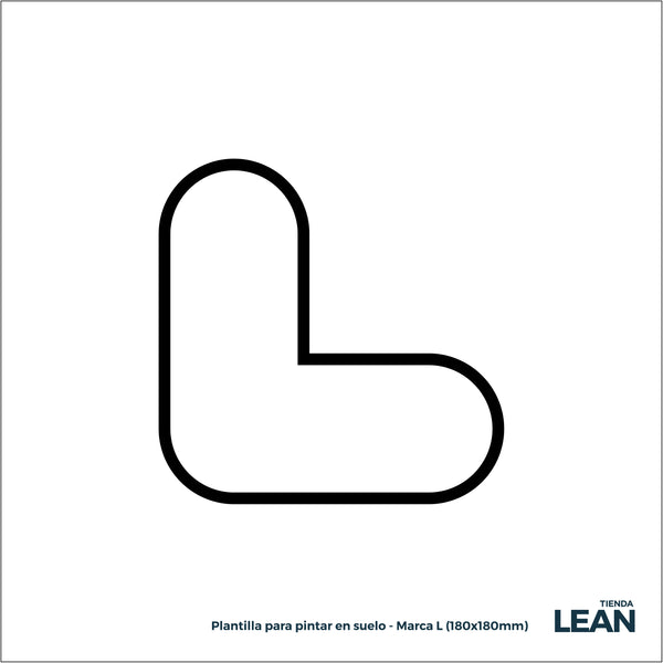 Plantilla para pintar marca de suelo L