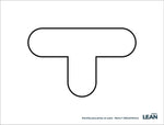 Plantilla para pintar marca de suelo T