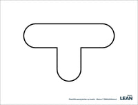 Plantilla para pintar marca de suelo T