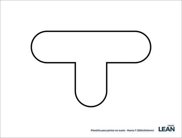 Plantilla para pintar marca de suelo T