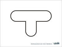 Plantilla para pintar marca de suelo T
