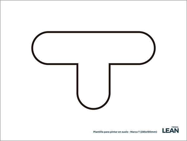 Plantilla para pintar marca de suelo T