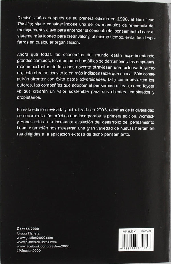 Lean Thinking (Castellano) - Tienda LEAN