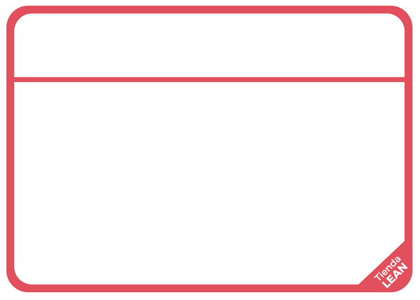 Tarjeta magnética para proyectos, SCRUM, KANBAN.15 imanes. Rojo