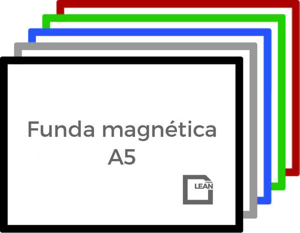 Pack de 5 Fundas Magnéticas A5 sin ventana. Marco magnético