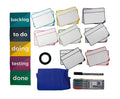 Kit Tarjetas ágiles SCRUM KANBAN, 40 tarjetas, títulos, 5 rotuladores y cinta