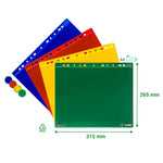 Bolsas magnéticas perforadas de doble cara A4 (Pack de 5)