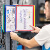 Expositor de pared metal para 10 fundas A4 - Tienda LEAN