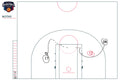 Pizarra deportiva Baloncesto medio campo personalizable