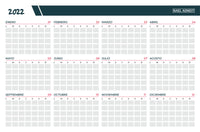 Pizarra de planificación anual tipo calendario personalizable