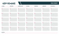 Pizarra de planificación mensual tipo cuadricula con notas personalizable